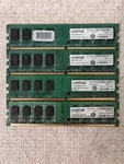 8GB (4X2GB) PC2-6400 DDR2-800 Crucial Ram Memory CT25664AA800.M. Fixed Price $39.95.