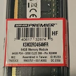 Kingston 64GB 2RX4 PC4 3200AA RB4-13 DDR4 Ecc Server Ram KSM32RD4/64MFR. Fixed Price $550.00.
