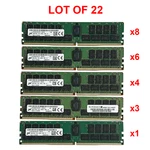 Lot Of 22 Micron 32GB Ram Modules 2RX4 PC4-2933Y-RB2-12 MTA36ASF4G72PZ-2G9E2UI. Fixed Price $3999.00.