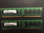 Qimonda 1GB (2X 512MB) PC2-4200U-444-11-A1 DDR2 Desktop Ram Kit. Fixed Price $10.00.