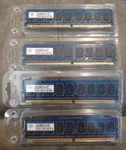 Lot Of Nanya 4GB 4X1GB 1RX8 PC2-5300E Memory Ram NT1GT72U89D0BY-3C 371-4144-01. Fixed Price $9.90.