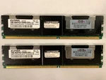 Hp 4GB (2X2GB) PC2-5300F DDR2-667MHZ Ecc Registered Server Ram 398707-051. Fixed Price $15.00.