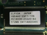Elpida HB54A5129F1-10B PC1600R Ddr 512MB Ecc Reg Memory. Fixed Price $15.99.