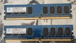 Two Nanya DDR2 Sdram Dimm Memory Card NT1GT64U88D0BY-AD 1GB 1RX8 PC2-6400U. Fixed Price $12.00.
