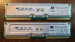 Samsung 256MB (2 X 128MB) PC800-40 MR16R1624DF0-CM8. Fixed Price $11.99.