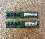 2GB 2X1GB PC2-5300 Crucial CT12864AA667.K8F DDR2-667 Memory Kit Dimm. Fixed Price $13.99.