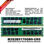 Samsung Memory Module 4GB 1RX4 PC3-12800R M393B52170GB0-CK0. Fixed Price $15.99.