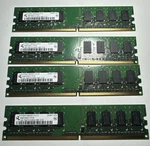 Qimonda Memory Module PC2 6400 DDR2 800 HYS64T128020EU 4GB = X 1GB Sticks. Fixed Price $6.99.