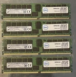 QTY.4 Micron 32GB 2RX4 PC4 2133P MTA36ASF4G72PZ-2G1B1IG Server Ram Memory. Fixed Price $409.99.