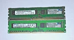 Two Hp Micron Samsung 8GB DDR3 PC3L-10600 Memory 647658-081 Dimm (16 Total). Fixed Price $19.00.