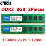 Crucial DDR3 1600MHZ 16GB (2X 8GB) PC3-12800 Desktop 240PIN Dimm Memory Ram 1.5V. Fixed Price $38.95.