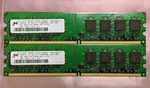 2GB 2X1GB PC2-4200 Micron MT16HTF12864AY-53ED4 DDR2-533 Desktop Ram Memory Kit. Fixed Price $7.90.