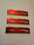 24GB (3X8GB) Kingston Hyperx Fury DDR3 1866 (PC3 14900) Memory HX318C10FRK2/16. Fixed Price $36.00.