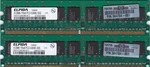 1GB 2X512MB Elpida PC2-5300E DDR2 Ecc EBE51ED8AGWA-6E-E Hp 384704-051 Memory Kit. Fixed Price $7.98.