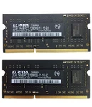 4GB Elpida Ram Memory 2X2GB PC3-12800S 1600MHZ DDR3 EBJ20UF8BDU5-GN-F. Fixed Price $18.24.