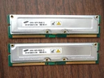 Matching Samsung Rambus Memory 256MB/8 MR16R1628AF0-CM8 800-40 Grade. Fixed Price $17.50.