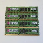 Kingston 4X4GB 16GB Ecc Registered Set Of Server Ram DDR3 KVR1600D3D8R11SK4/16G. Fixed Price $22.99.