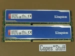 Kingston Hyperx Blu KHX1600C10D3B1/8G DDR3 PC3-12800U Lot (2) 8GB = 16GB Ram. Fixed Price $37.99.