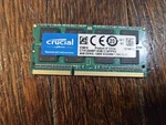 Crucial CT102464BF160B 4GB So-dimm PC3-12800 (DDR3-1600) Memory. Fixed Price $12.21.