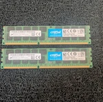 Crucial By Micron 2X16GB DDR3L Rdimm PC3L-12800R 240-PIN Server Ecc Registered. Fixed Price $100.00.