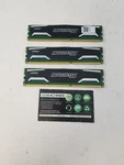 Crucial Ballistix Sport 12GB 3X4GB PC3-12800 BLS4G3D1609DS1S00.16FER2 Tested Fs. Fixed Price $24.95.