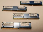 (lot Of 4) Micron 4GB 2RX4 Memory MT36HTF51272FY-667E1D4 PC2-5300F-555-11-E1 Ecc. Fixed Price $35.00.
