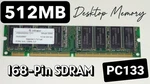 Infineon 512MB PC133 Sdram 168-PIN Dimm HYS64V64220GU-7.5-D CL3 Non-ecc. Fixed Price $29.99.