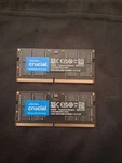 Crucial 64GB DDR5 Ram Kit (2X32GB), 4800MHZ CL40 Laptop Memory Sodimm 262-PIN. Fixed Price $480.00.