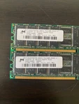 Micron 512MB MT18VDDT6472G-265C3 PC2100R-25331-Z Memory Ram Untested Set Of. Fixed Price $30.00.
