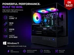 Gaming Desktop Pc Black Argb I7 4.2GHZ 16GB 512GB Ssd GTX1650 Wifi Win 11. Fixed Price $489.95.