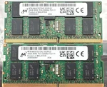 Micron DDR4 32GB (2X16GB) PC4-3200AA Dram So-dimm (ecc Sodimm) CL22. Fixed Price $160.00.