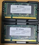 2X Infineon 256MB Ddr 333 CL2.5 HYS64D32020GDL-6-C PC2700S-2533-0-A1. Fixed Price $19.99.