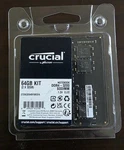 Crucial 64GB (2X32GB) DDR4-3200 So-dimm 260-PIN Ram CT32G4SFD832A. Fixed Price $400.00.