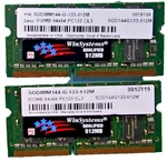1GB 2X 512MB Kit PC133 Sodimm Laptop Ram Winsystems Qimonda 144-PIN 133MHZ Good. Fixed Price $26.99.