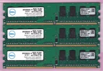 3GB 3X1GB PC2-6400 DDR2-800 Dell SNPXG700CK2/2G Promos Desktop Ram Memory Kit. Fixed Price $10.40.