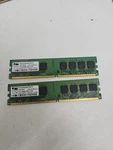 (2)PROMOS 1GB 2RX8 Memory Card V916765K24QCFW-G6 PC2-6400U-666-12-EO 800MHZ. Fixed Price $5.04.