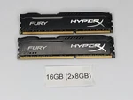 Hyperx Fury HX318C10FBK2/16 16GB (2X8GB) 2RX8 DDR3 1866 Mhz Desktop Memory. Fixed Price $31.95.