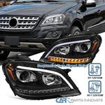 Fits 2009-2011 Benz W164 ML350 Projector Headlights Led Sequential Signal Black. Fixed Price $385.95.